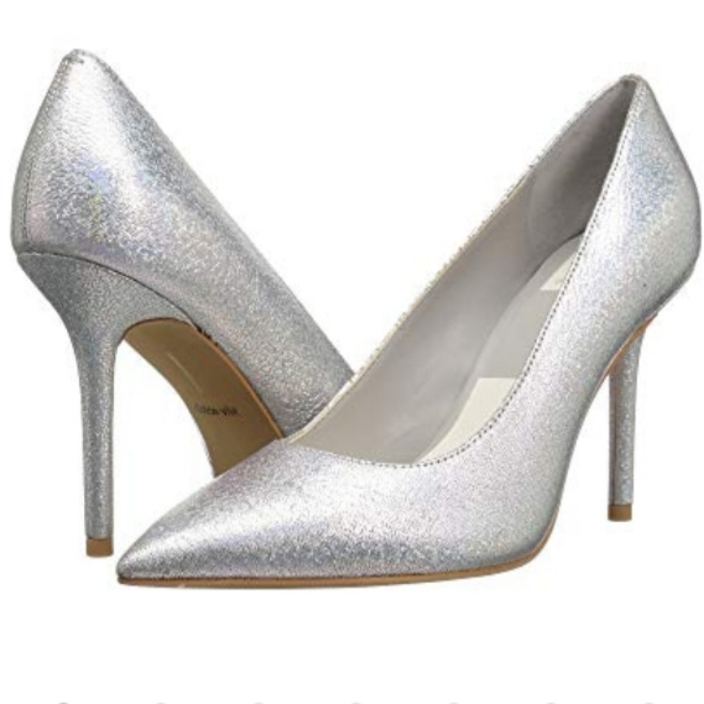 Gorgeous Dolce Vita Silver Pebbled Leather Heels - Picture 8 of 8
